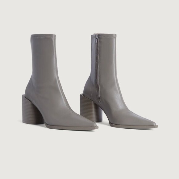 Taupe Structural Ankle Boots - Picture 1 of 4